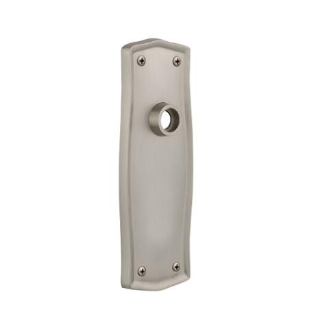 Nostalgic Warehouse Prairie Plate Without Keyhole Privacy Satin Nickel 