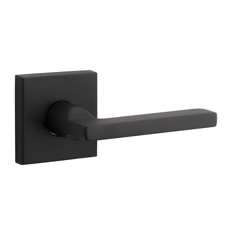 Baldwin Reserve Square Lever shown in Satin Black (190)