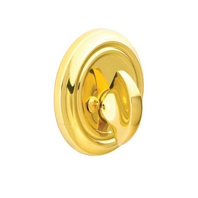 Emtek 8550 Solid Brass Single Sided Deadbolt Polished Brass (US3)