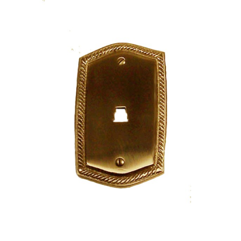 Brass Accents Rope Single Phone Plate