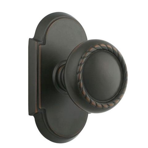 Emtek Rope Door knob with #8 Rose Oil Rubbed Bronze (US10B)