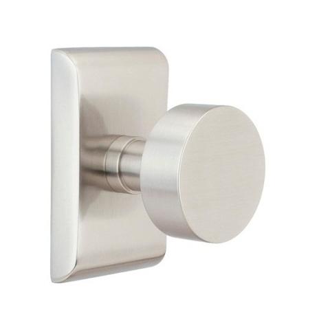 Emtek Brass Round Door Knob Set with Neos Rose Satin Nickel (US15)