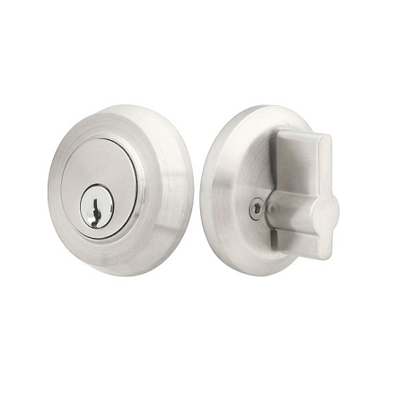 Emtek S50001 Round Single Cylinder Deadbolt Brushed Stainless Steel (SS)