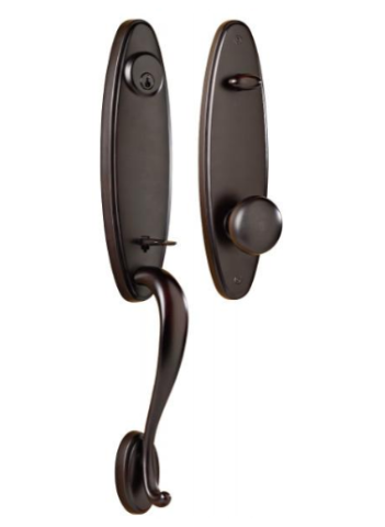 Weslock Stanford Handleset with Impresa knob Oil Rubbed Bronze 