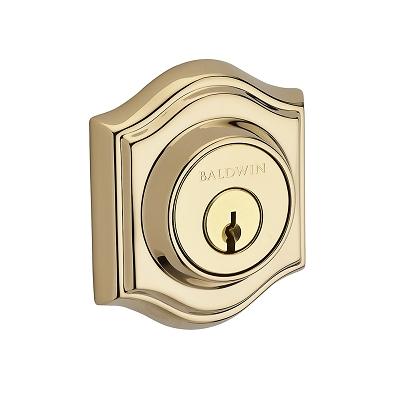 Baldwin Reserve Traditional Arch Deadbolt shown in Polished Brass (003)