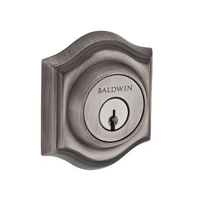 Baldwin Reserve Traditional Arch Deadbolt shown in Matte Antique Nickel (152)