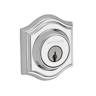 Baldwin Reserve Traditional Arch Deadbolt shown in Polished Brass (260)