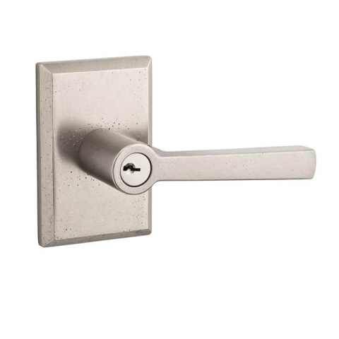 Baldwin Reserve Keyed Taper Lever with Square Rose (RSR) in White Bronze (492)