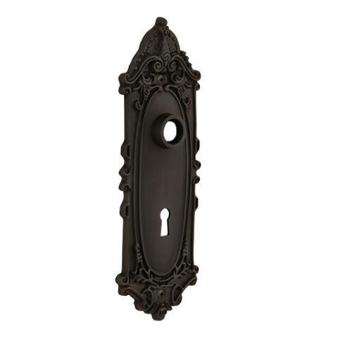 Nostalgic Warehouse Victorian Plate With Keyhole Passage Oil Rubbed Bronze 