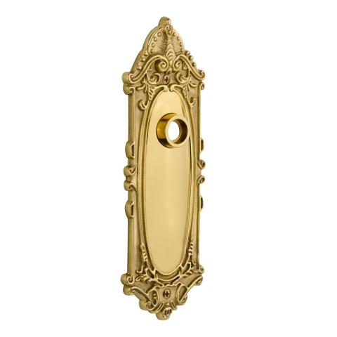 Nostalgic Warehouse Victorian Plate Without Keyhole Privacy Polished Brass 