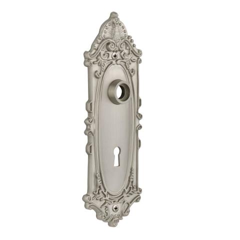 Nostalgic Warehouse Victorian Plate With Keyhole Passage Satin Nickel 