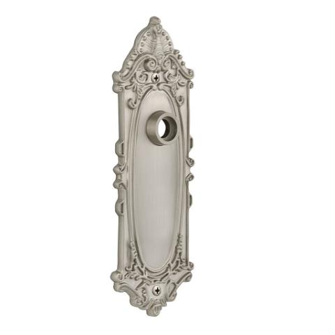 Nostalgic Warehouse Victorian Plate Without Keyhole Privacy Satin Nickel 