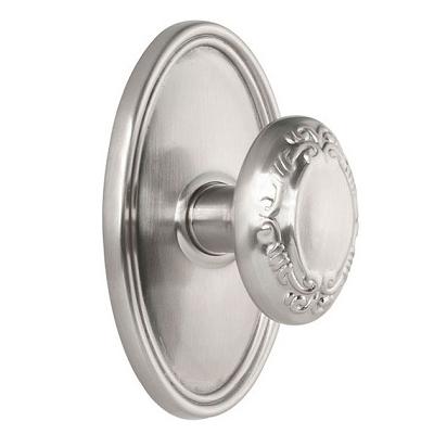 Emtek Victoria Door knob with Oval rose Satin Nickel (US15)