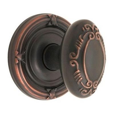 Emtek Victoria Door knob with Ribbon and Reed rose Oil rubbed Bronze (US10B)