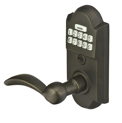 Emtek E2001 Sandcast Bronze Keypad Leverset w/Durango Lever Medium Bronze (MB)