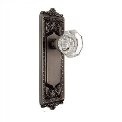 Nostalgic Warehouse Egg & Dart Backplate with Waldorf Knob Antique Pewter (AP)