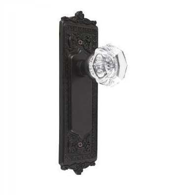 Nostalgic Warehouse Egg & Dart Backplate withWaldorf Knob Oil Rubbed Bronze (OB)