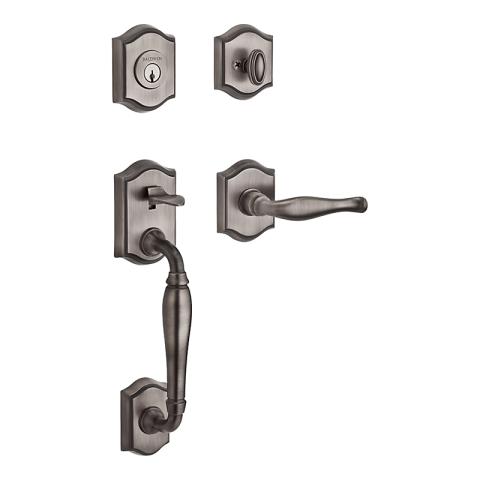 Baldwin Reserve Westcliff Handleset shown in Matte Antique Nickel (152)