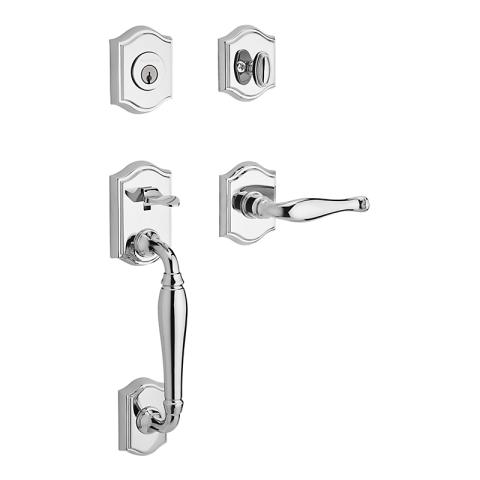 Baldwin Reserve Westcliff Handleset shown in Polished Chrome (260)