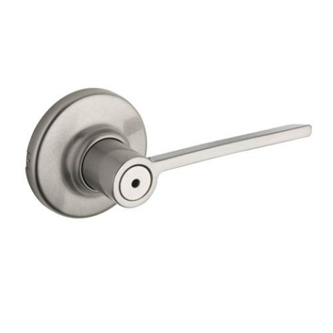 Kwikset 300LRL Ladera Privacy Door Lever Set Satin Nickel 