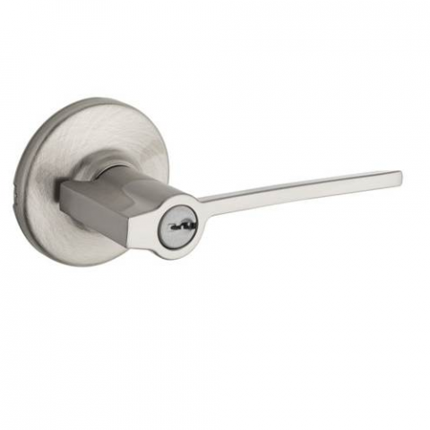 Kwikset 405LRL Ladera SmartKey Entry Door Lever Set