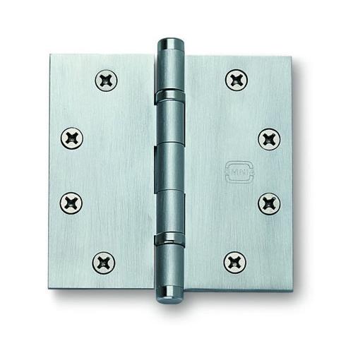 Omnia Solid Brass 4 1/2" x 4 1/2" Ball Bearing Square Corner Hinge