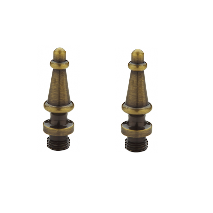 Baldwin 1093 Solid Brass Steeple Finial Satin Brass and Black (050)