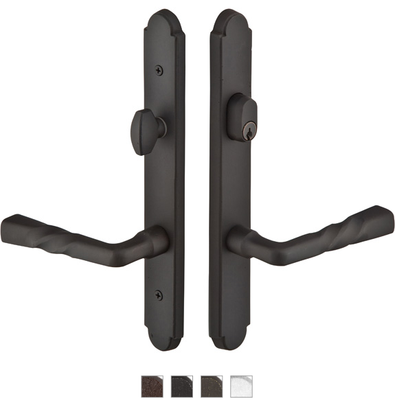 Emtek 1211 Configuration #2 SandCast Bronze ARCHED Style Multi-Point Trim for Pa