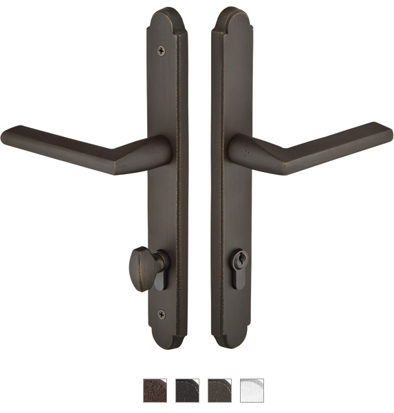 Emtek 1511 Configuration #5 SandCast Bronze ARCHED Euro Style Multi-Point Trim f