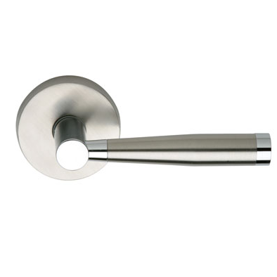 Omnia 18 Stainless Steel Door Lever Latchset Brushed Stainless Steel (US32D)