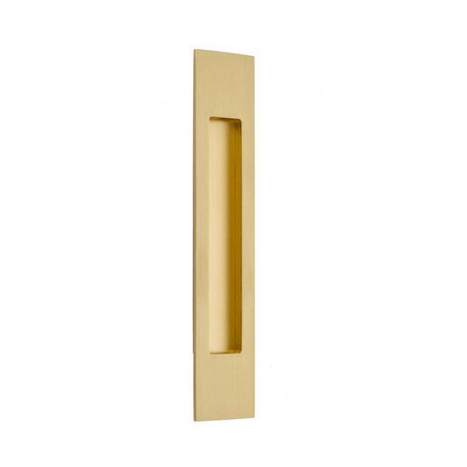 Emtek 220310 10" Modern Rectangular flush pull in satin brass finish