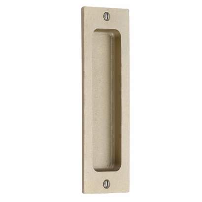 Emtek Sandcast 220406 Bronze Rustic Modern Rectangular 6" Flush Pull Tumbled White Bronze (TWB)