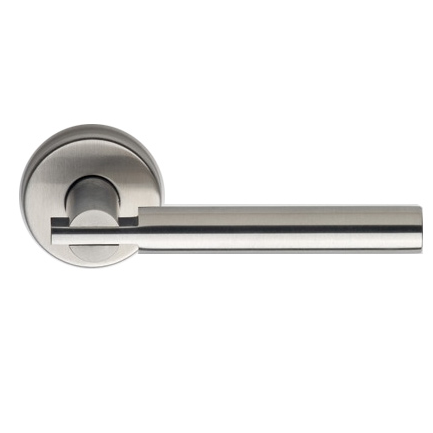 Omnia 25 Stainless Steel Door Lever Latchset Brushed Stainless Steel (US32D)