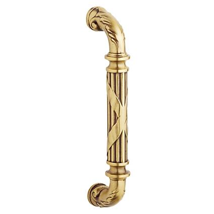 Baldwin 2597 Edinburgh Door Pull shown in Satin Brass & Brown (060)