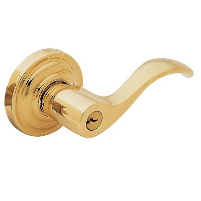 Baldwin 5255.ENT Wave Keyed Entry 003 Lifetime Polished Brass