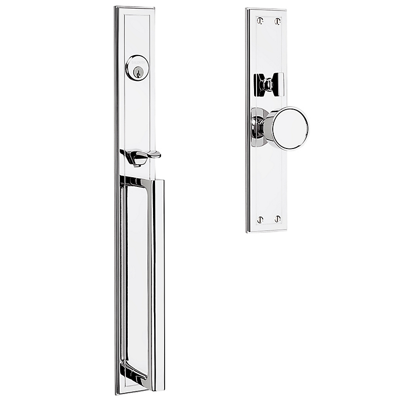 Baldwin Estate 6946 Hollywood Hills Mortise Handleset shown in Polished Chrome