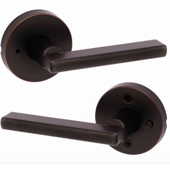 Kwikset Signature Series 730HFLRDT Halifax Privacy Door Lever Set Venetian Bronze (11P)