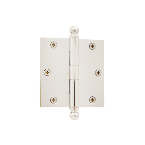 Grandeur 810066 3.5" Ball Tip Hinge with Square Corners Polished Nickel