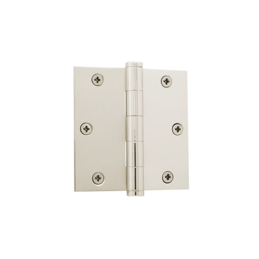 Grandeur 819973 3.5" Button Tip Hinge with Square Corners Poilished Nickel