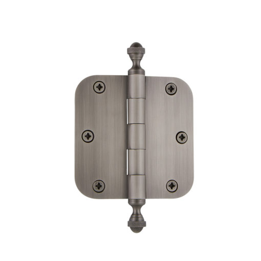 Grandeur 824304 Acorn Tip 3.5" Radius Corner Hinge Antique Pewter