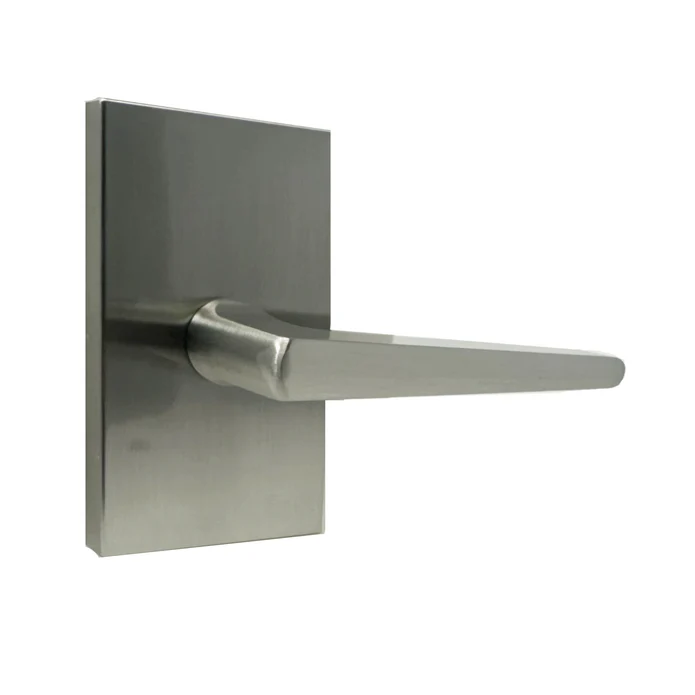 Weslock Transitional Collection 900-7 Philtower Passage Lever Set with Rectangular Rose Satin Nickel