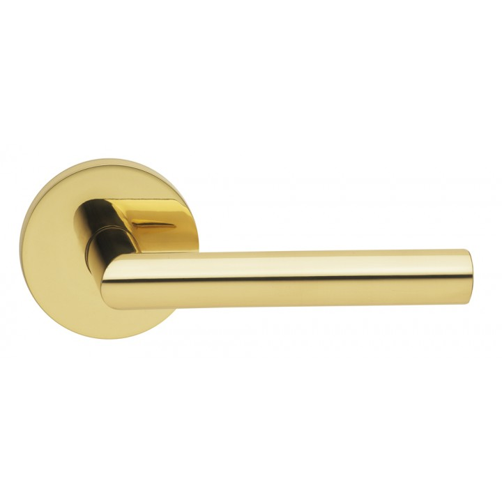 Omnia 912MD Modern Door Lever Set with Modern Rose