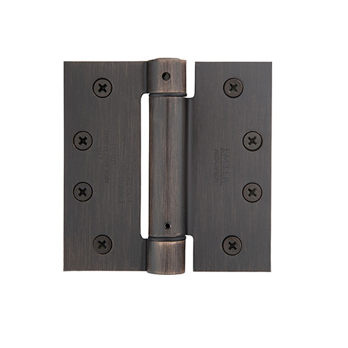 Emtek 95014 4" x 4" Plated Steel Square Corner Spring Hinges (Pair)