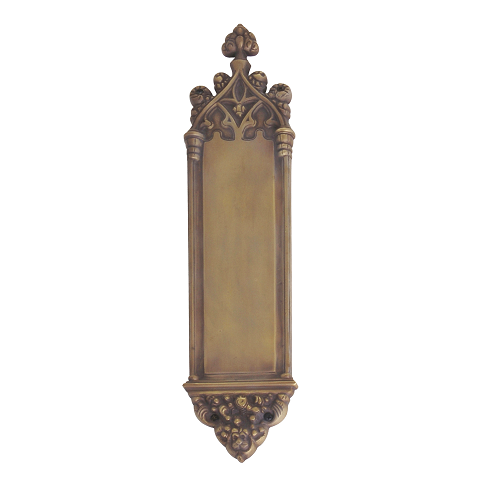 Brass Accents Renaissance Collection Gothic Push Plate 