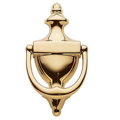 Baldwin 0102 Colonial Door Knocker in Lifetime Polished Brass (003)