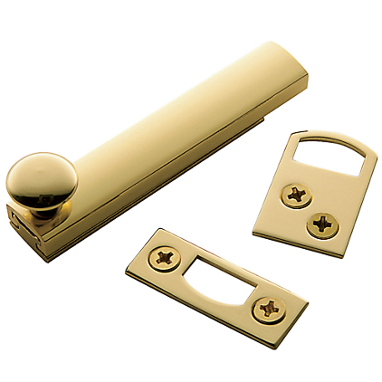 Baldwin General Purpose 3 "Surface Bolt in Polished Brass (030)