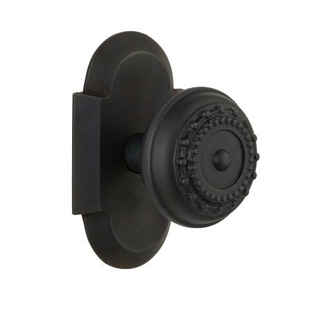 Nostalgic Warehouse Cottage Plate with Meadows Knob Oil Rubbed Bronze 