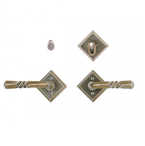 Rocky Mountain E415 Diamond Escutcheon with Twist Lever & IP415 mortise bolt