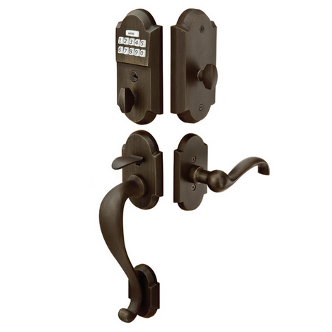 Emtek E451211 Sandcast Bronze Keypad Handleset