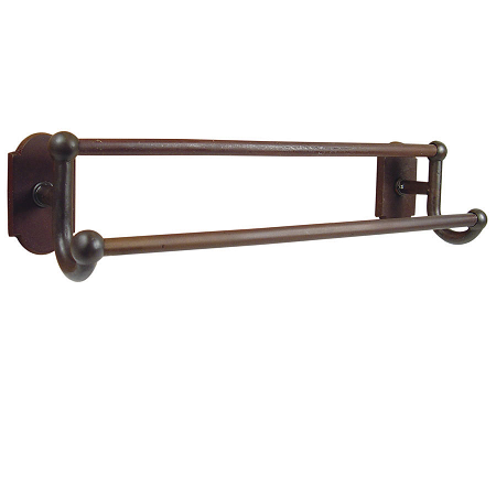 Emtek 23051, 23052, 23053 Sandcast Bronze Double Towel Bar Deep Burgundy (DB)